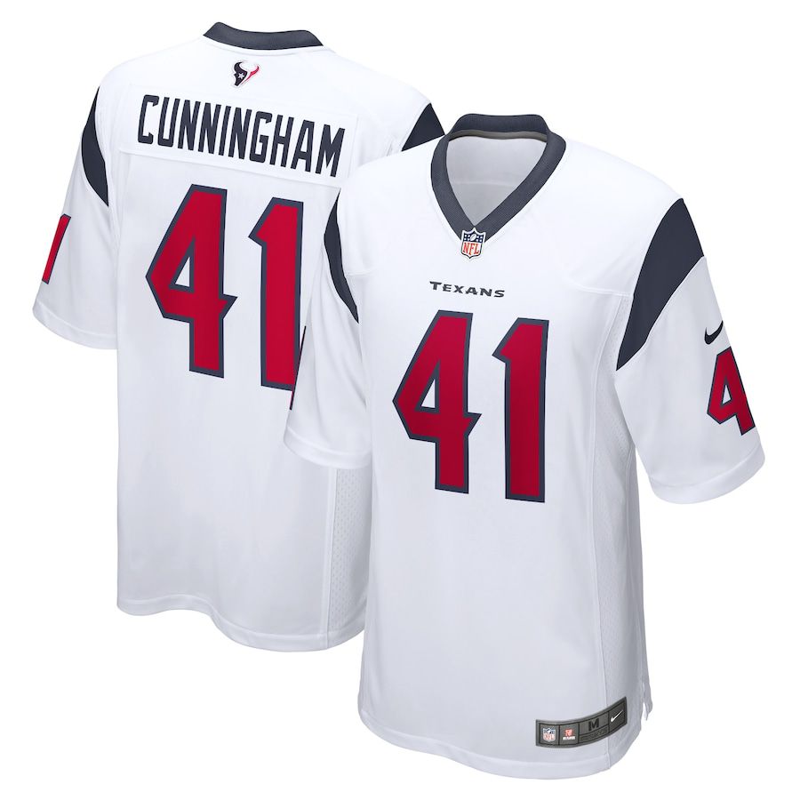 Men Houston Texans #41 Zach Cunningham Nike White Game NFL Jersey->houston texans->NFL Jersey